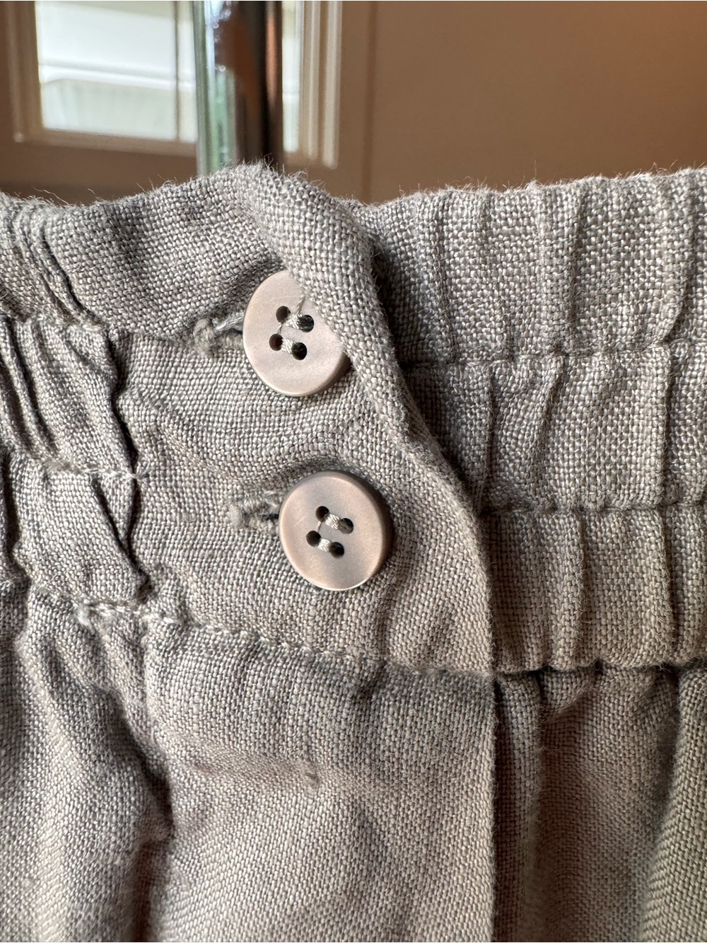 Zara 100% Linen Shorts - Size L vacation summer - Picture 5 of 9